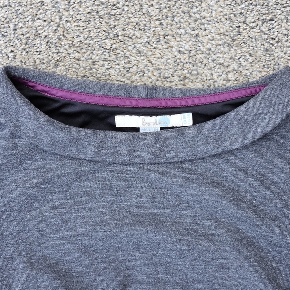 Boden Audrey Ponte Heathered Gray Dress Boatneck Cap Sleeve Sheath Size 4 - Picture 4 of 12